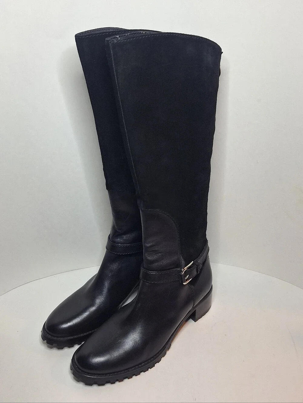 Etienne Aigner Vandalay Leather Suede Knee High Riding Boots Women's size 8M